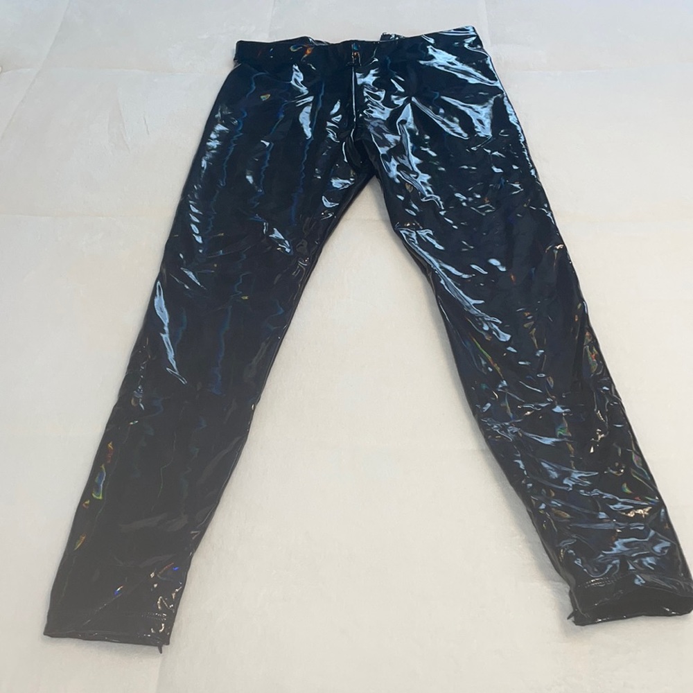 Guess holographic faux leather pants.